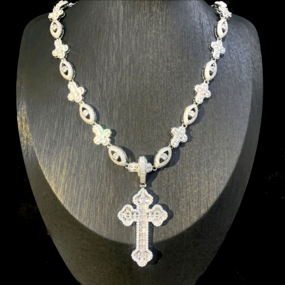 Men's 925 Sterling Chain with Cross